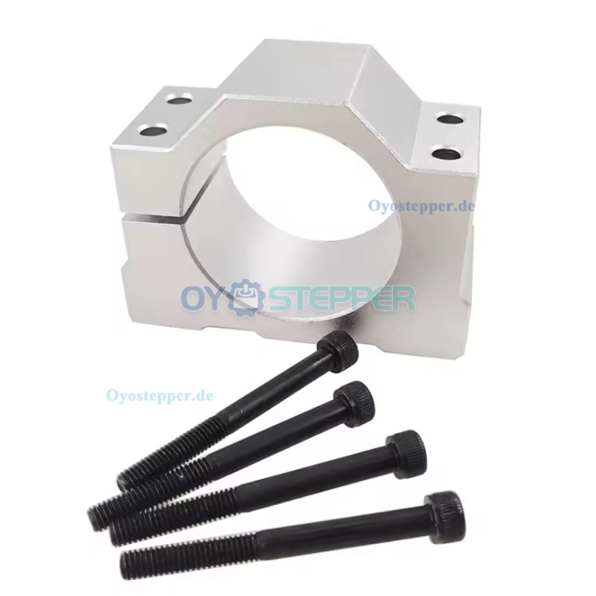 CNC Spindelhalter aus Aluminium &Oslash;65/80/100/125mm f&uuml;r Motorspindeln